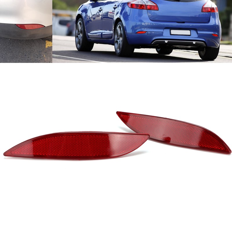 1 Pair Rear Bumper Reflectors 265650004R Parts Replacement for Megane