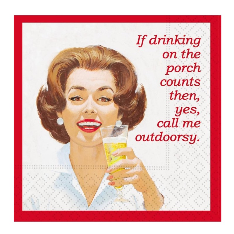 Set of 80 Disposable 3-Ply Paper Sarcastic Snarky Funny Cocktail