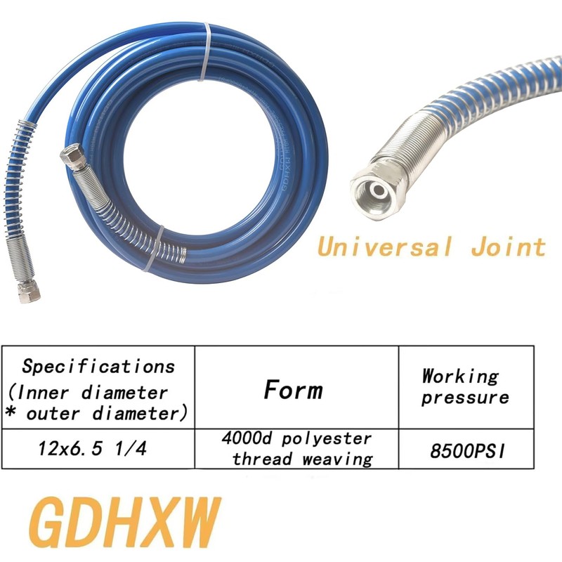 GDHXW 25FT Double Layer Braided Wire High Pressure Airless Paint