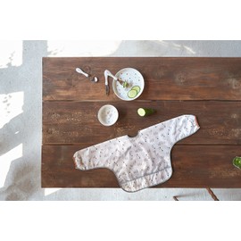 LÄSSIG Baby Long Sleeve Bib, Set of 2, for Tying, Protection from Spills / Long Sleeve Bib, Tiny Farmer, Sheep