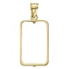 Roy Rose Jewelry 14K Gold Tab Back Frame Pendant For