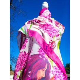 Adoration Prayer Scarf - Large, Lightweight Prayerfully Designed Bible Verse Shawl, 35" x 70", Mary Anointing Jesus's Feet (Scarf Only)