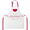 GRUSS & CO Apron Set with Saying "Bessere Hälfte" |