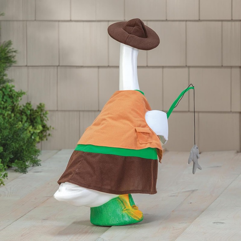 Miles Kimball Gaggleville Fishing Goose Outfit, Fits Large 23" H