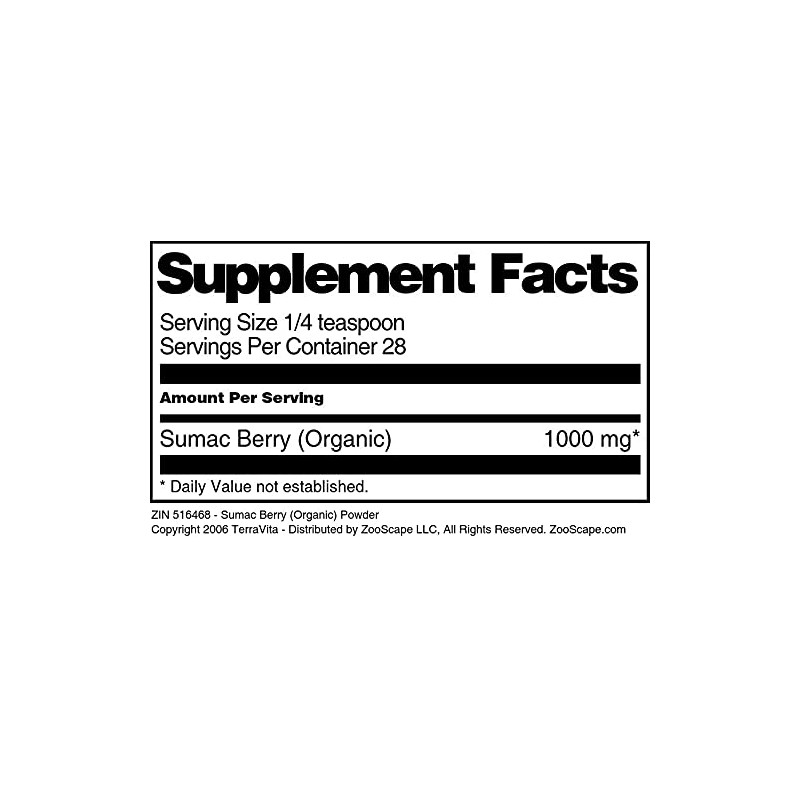 Sumac Berry (Organic) Powder (1 oz, ZIN: 516468)