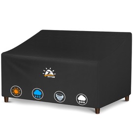 Zettum Patio Sofa Cover 80 Inch - 600D Outdoor Couch Cover Furniture Cover Waterproof & Heavy Duty, Large 3-Seater Bench Cover for Outside Sofa, Loveseat, Couch, Glider and Bench - 80 x 36 x 33 Inch