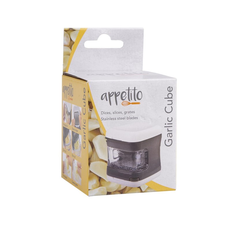 Appetito Garlic Cube Dicer/Slicer - Charcoal/White