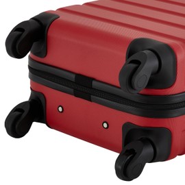 Wrangler Hardside Spinner Carry-On Luggage, Salsa Red, 22-Inch