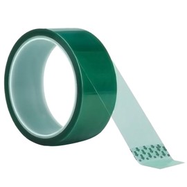 Misuyue Hitzebeständiges Klebeband, Hohe Temp Tape Isolierband, PET-Klebeband für Sublimation, 3D-Drucker, Elektronik Leiterplatten, Keine Rückstände Hitzeschutzband (30mm x 33m)