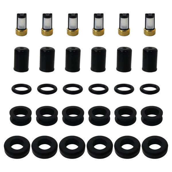 Zafina-UP Fuel Injector Repair Kit O-Rings, Pintle Caps, Filters 23209-65020