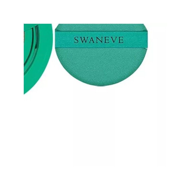 Swanive 톤업쿠션 미백 주름개선 자외선차단 기능성 베이스메이크업 그린케이스 스펀지퍼프 Tone-Up