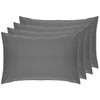Belledorm 4 PACK Grey Pillowcases, 7 Year Guarantee, 200 Thread
