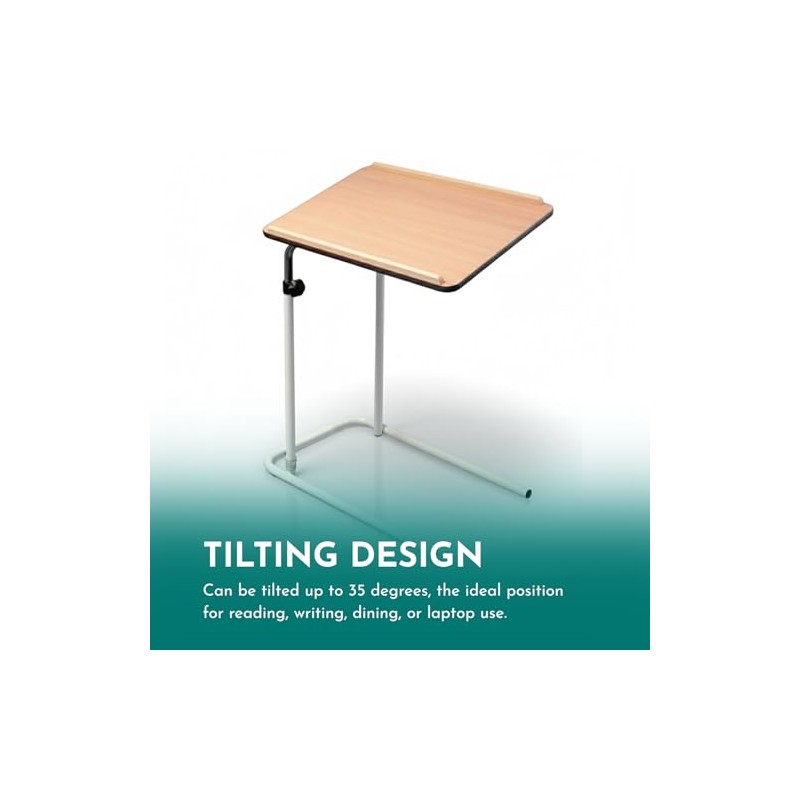 Divan Over Bed Table – Adjustable Height Tilting Overbed Table