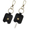Heclia 2PCS Broken Car Key Loop Replacement, Leather Car Key