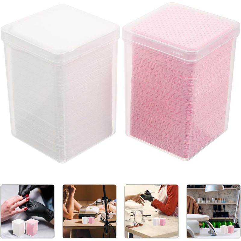Toallitas Limpiadoras para Pestañas sin Pelos, 2 Cajas No Tejidas,
