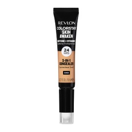 Revlon ColorStay Skin Awaken Corrector 5 en 1, Maquillaje facial ligero, cremoso y duradero con cafeína y vitamina C, para imperfecciones, círculos oscuros y enrojecimiento, 040 Medium, 0.27 fl oz