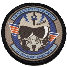 Alternates Plaque Ice Man Flight Helmet Morale Patch. Perfect for Your Tactical Military Army Gear, Backpack, Operator Baseball Cap, Plate Carrier or Vest. 2x3 Hook Patch. Made in The USA