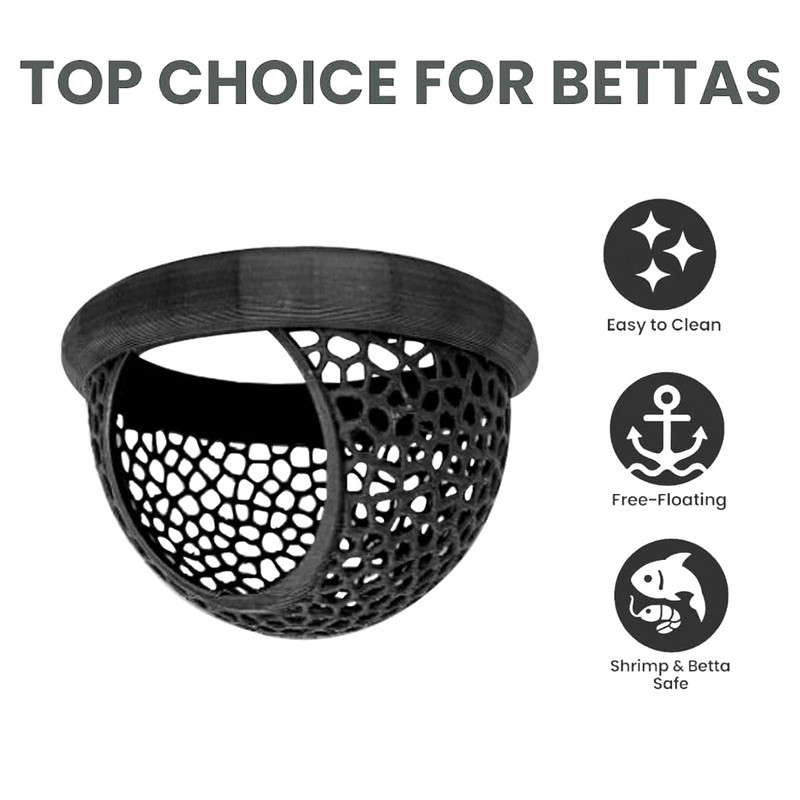 Floating Aquarium Hide,Betta Cave Lounge,Fish Tank Hideout & Hammock Ornament