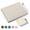 Gatyko Elegant Linen Wedding Guest Book - Baby Shower Guest