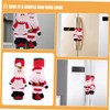 TEHAUX 4pcs Santa Claus Fridge Handle Covers Christmas Kitchen Decorations