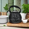 Norpro Stainless Steel Whistling Tea Kettle, Black 9.5" x 9"