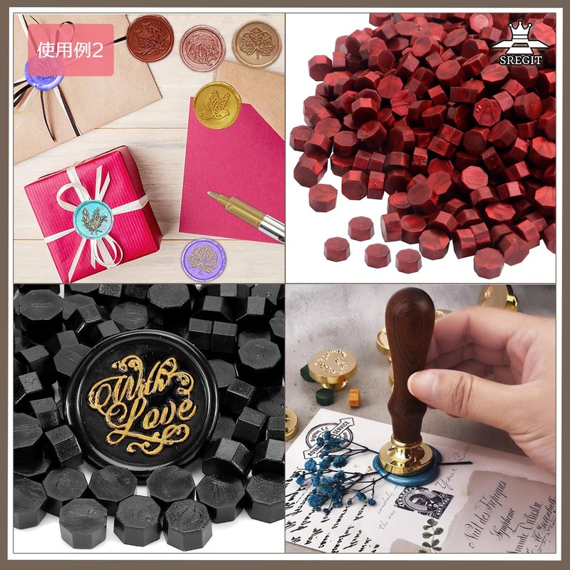 SREGIT Sealing Wax Sealing Stamp [Rich Colors] Bead Wax (01.