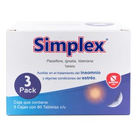 Simplex Caja 180 Tabs Auxiliar Antiestrés E Insomnio Nartex