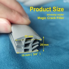 URUAST Flexible EPDM Rubber Strip (3/4'' Wide, 80 Ft Long) for Concrete Crack Repair Replacement - Weather Aging Resistance Upgrading Expansion Joint Filler