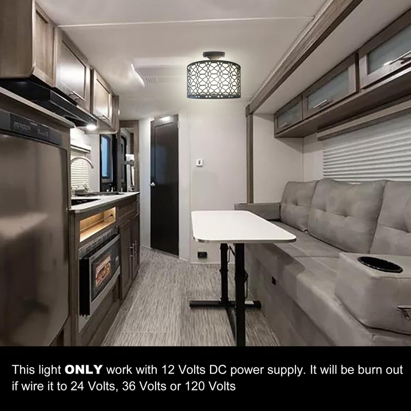 Facon 12V RV Pendant Light Fixtures - 11'' Interior Ceiling
