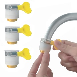 3 Pcs Universal Faucet Adapter, Kitchen Sink Hose Adapter Faucet Connector for Gooseneck Faucets with 13-25mm Outer Diameter, Compatible with Dishwasher, Water Filter(22mm Male Thread)