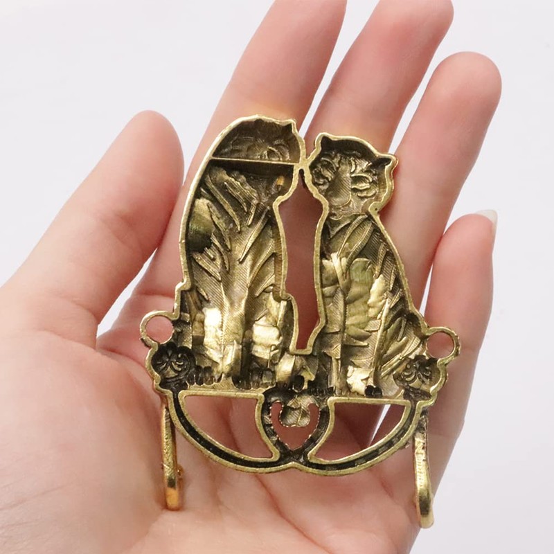 JfwuHap Small Tiger Wall Hooks, 2Pcs Towel Hooks for Bathrooms,