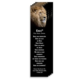 Spanish Inspirational Bookmark with Encouraging Inspirational Poem (You are) | Marcador en Español con Poema Alentador (Eres) (Male, Pack of 4)