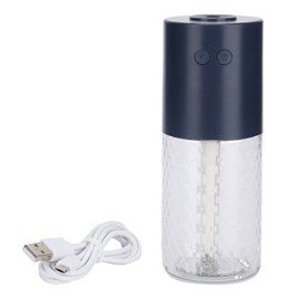 Mini Humidifier Silent Portable Desktop Cool Mist USB Humidifier with LED Lights for Bedroom OfficeDark Blue