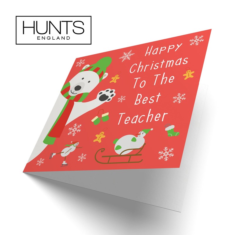 Teacher Christmas Card - Happy Christmas To The Best Teacher