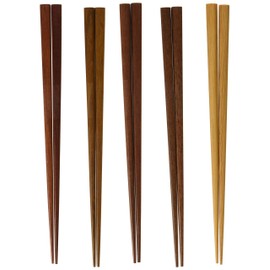 Ishida 61477 Premium Wooden Chopsticks, Set of 5, 8.9 inches (22.5 cm), Customer Chopsticks