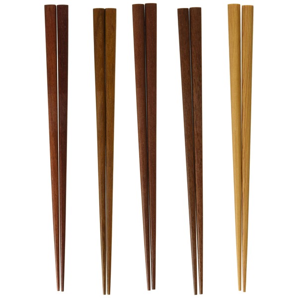 Ishida 61477 Premium Wooden Chopsticks, Set of 5, 8.9 inches (22.5 cm), Customer Chopsticks