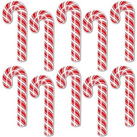 10 Piece Mini Candy Cane Cutouts Christmas Party Decorations
