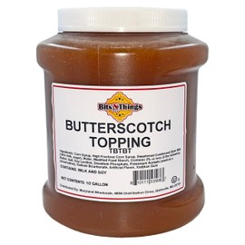 Bits N Things Butterscotch Dessert Topping | Ice Cream, Sundaes, Pie | Kosher & Made in America | 64 oz.