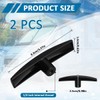 3-Pack Universal Metal RV Waste Valve Handle Replacement Black