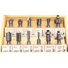 Falon Tech FT1212 Router Milling Set 12 Pieces in Wooden