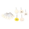 50Pcs Wool Felt Mandrel Mounted Grinding Polishing Wheel Buffing Wheel