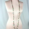 Mudd 52" Silver-Tone Multi-Color Single Strand MOP Extra Long Necklace