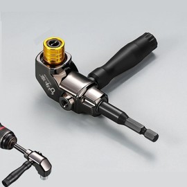 "90 Degree Magnetic Drill Bit Extension ， Right Angle Adapter for Power Drills ， Universal Fit with 1/4" Hex Shank ，High Torque Reinforced Design ， Strong Magnet Holds Bits Securely" (Set D)