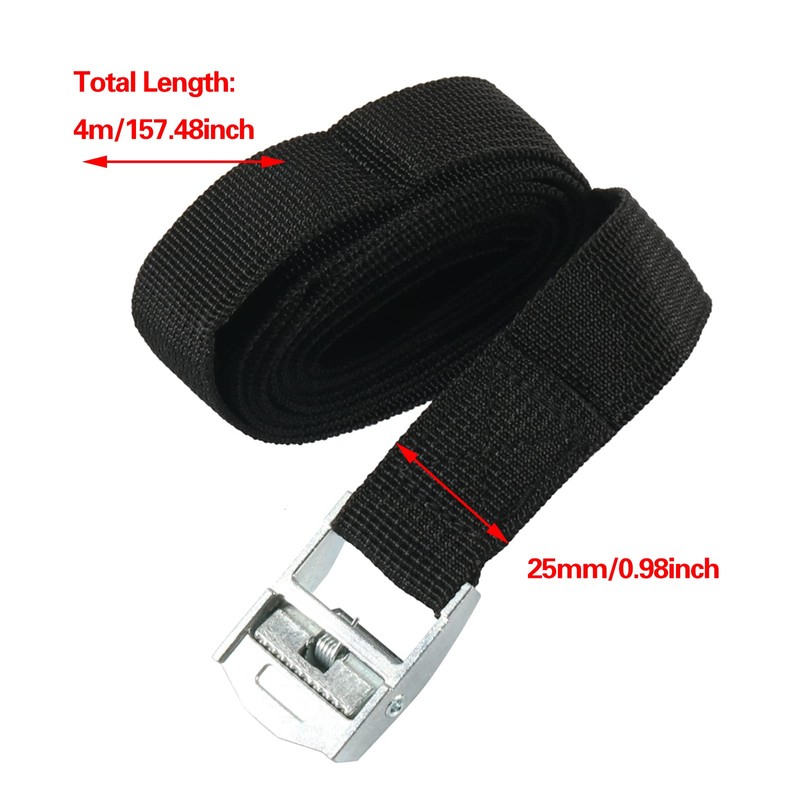 Lashing Straps, Adjustable Lashing Straps with Clamping Lock, Short Tie