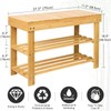 BAMBUROBA Shoe Rack Storage Bench Bamboo Organizer Entryway Organizing Shelf