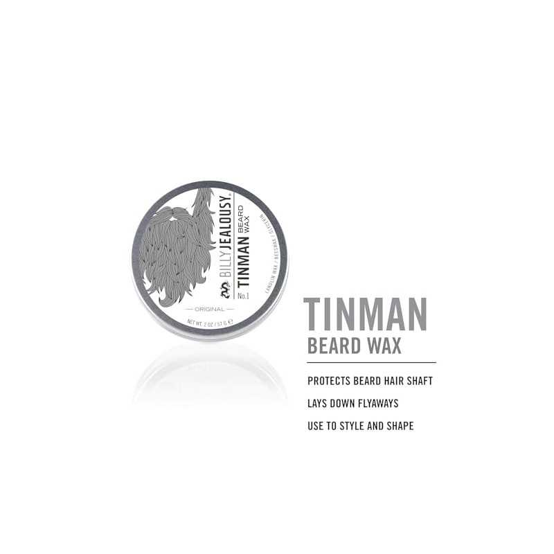 Billy Jealousy Tin Man No 1 Beard Wax, 2 oz.