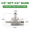 TAISHER 2PCS Forging of 304 Stainless Steel 3 Way Tee