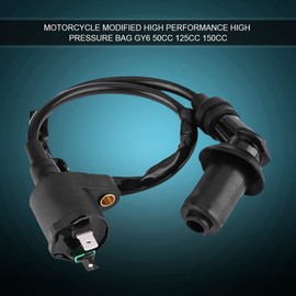Ignition Coil Wire for GY6 50CC 125CC 150CC Moped, Ignition Coil Spark Plug Replacement Motorcycle Spark Coil parts, for ATV Scooter Engine Moped Dirt Bike Go Kart (Black)