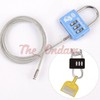 The Ondam 2-Way Extendable Wire Dial Numeric Combination Lock with Hinge Security Key 2ea