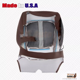 US Auto Nation 832-790-4949 2015 to 2020 Ford F150 Platinum Driver Passenger Perforated Leather Cover Brown - Passenger Bottom